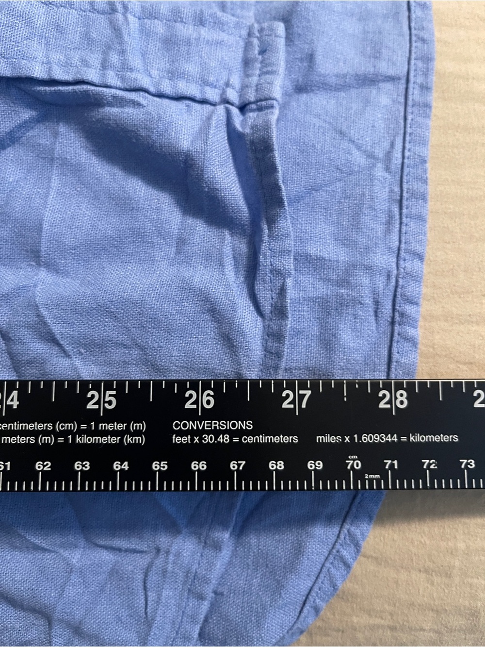Universal Thread Button-Up Shirt Womens Large Blue Relaxed Fit Linen Classic Top - Picture 8 of 8